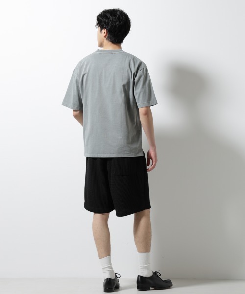 NANO universe(ナノユニバース)の「ピグメントクラフトTシャツ 半袖(Tシャツ/カットソー・メンズ・ライトグレー/スミクロ/カーキ・M/L)」の10枚目の写真