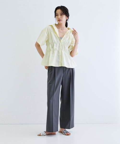 【新品】GALLEST 半袖ブラウス 新品】GALLEST 半袖ブラウス