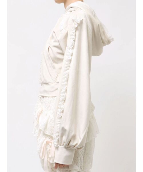 merry jenny（メリージェニー）の「ベロアレースジップパーカー（パーカー・レディース・アイボリー/ブラウン・FREE）」の11枚目の写真