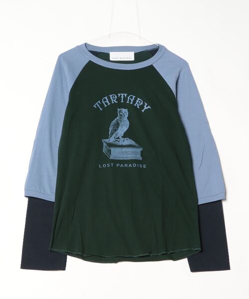 DIET BUTCHER/ダイエットブッチャー Docking raglan T-shirt Tシャツ