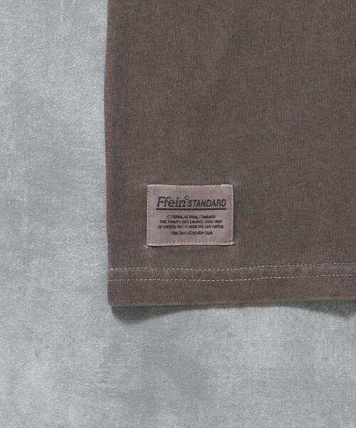 FFEIN（フェイン）の「【FFEIN（フェイン）】フェード刺繍Tシャツ /  Tシャツ 短丈 クルーネック 半袖 ピグメント加工 セットアップ（Tシャツ/カットソー・メンズ・ブラック/ネイビー/ブラウン・LARGE/MEDIUM/SMALL）」の17枚目の写真