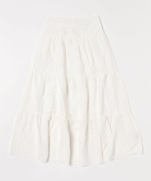 L LABEL（エルラベル）の「ロングティアードスカート（スカート・レディース・ブラック×ホワイト/ホワイト/ブラック・SMALL/MEDIUM）」の11枚目の写真