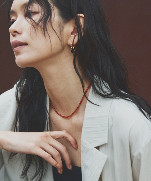 hellam(へラム)の「カラービーズチョーカー(ネックレス・レディース・レッド/グリーン・FREE)」の3枚目の写真