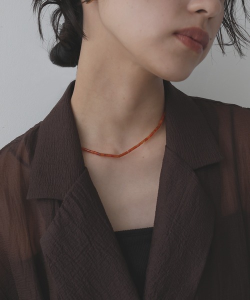 hellam(へラム)の「カラービーズチョーカー(ネックレス・レディース・レッド/グリーン・FREE)」の5枚目の写真