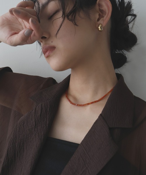 hellam(へラム)の「カラービーズチョーカー(ネックレス・レディース・レッド/グリーン・FREE)」の7枚目の写真