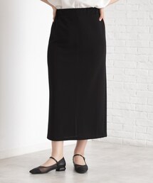 THE SHOP TK  | サイドラメラインタイトスカート【洗濯機OK】(スカート)