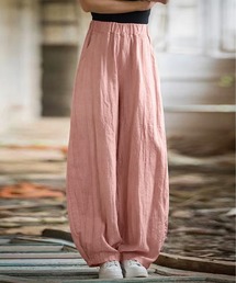 その他パンツ（ピンク/桃色系・リネン・麻）ファッション通販