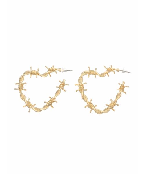 jouetie（ジュエティ）の「ワイヤーライクハートピアス（ピアス（両耳用）・レディース・シルバー/ゴールド・FREE）」の4枚目の写真