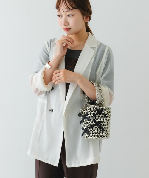 RODE SKO（ロデスコ）の「リボンビーズバッグ（ハンドバッグ・レディース・ブラック/グレー・ONE）」の18枚目の写真