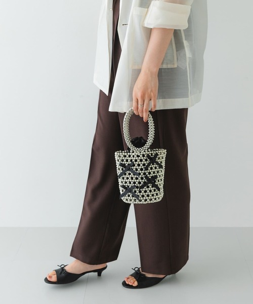 RODE SKO（ロデスコ）の「リボンビーズバッグ（ハンドバッグ・レディース・ブラック/グレー・ONE）」の19枚目の写真