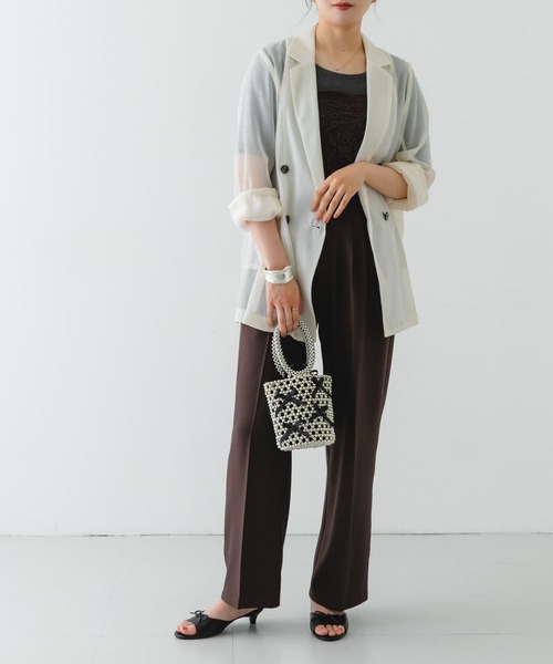 RODE SKO（ロデスコ）の「リボンビーズバッグ（ハンドバッグ・レディース・ブラック/グレー・ONE）」の21枚目の写真