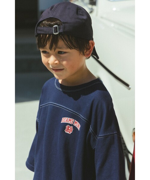 BEAMS mini（ビームスミニ）の「ワイド 天竺 セットアップ 2025FW（90～150cm）（サロペット/オーバーオール・キッズ・ワイン/ネイビー/ブラウン系その他4・100/90/120/110/150/140/130）」の6枚目の写真