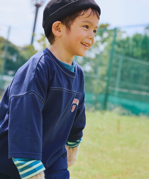 BEAMS mini（ビームスミニ）の「ワイド 天竺 セットアップ 2025FW（90～150cm）（サロペット/オーバーオール・キッズ・ワイン/ネイビー/ブラウン系その他4・100/90/120/110/150/140/130）」の7枚目の写真