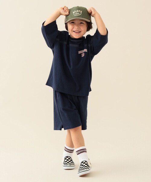 BEAMS mini（ビームスミニ）の「ワイド 天竺 セットアップ 2025FW（90～150cm）（サロペット/オーバーオール・キッズ・ワイン/ネイビー/ブラウン系その他4・100/90/120/110/150/140/130）」の10枚目の写真