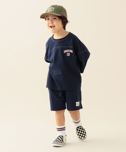 BEAMS mini（ビームスミニ）の「ワイド 天竺 セットアップ 2025FW（90～150cm）（サロペット/オーバーオール・キッズ・ワイン/ネイビー/ブラウン系その他4・100/90/120/110/150/140/130）」の11枚目の写真