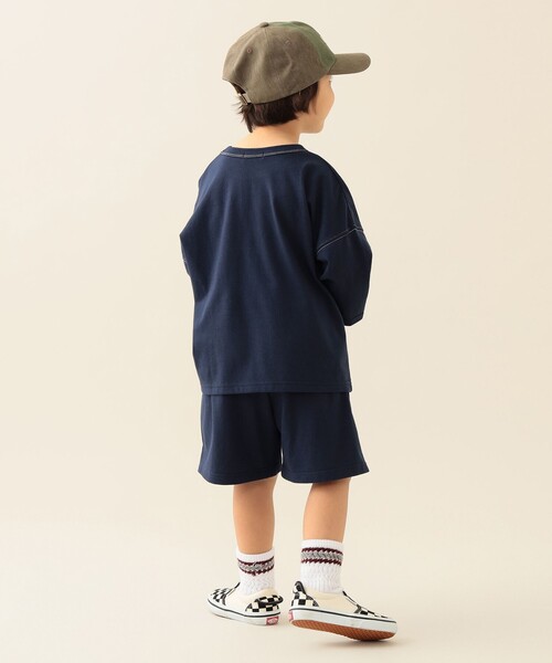 BEAMS mini（ビームスミニ）の「ワイド 天竺 セットアップ 2025FW（90～150cm）（サロペット/オーバーオール・キッズ・ワイン/ネイビー/ブラウン系その他4・100/90/120/110/150/140/130）」の12枚目の写真