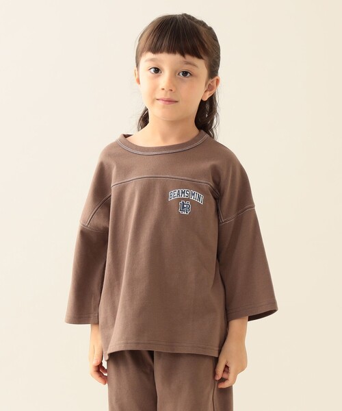 BEAMS mini（ビームスミニ）の「ワイド 天竺 セットアップ 2025FW（90～150cm）（サロペット/オーバーオール・キッズ・ワイン/ネイビー/ブラウン系その他4・100/90/120/110/150/140/130）」の18枚目の写真