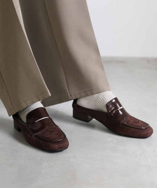 select MOCA(セレクトモカ)の「フェイクスエードヒールローファー(ローファー・レディース・ブラウン/ブラック・LARGE/MEDIUM/SMALL)」の7枚目の写真