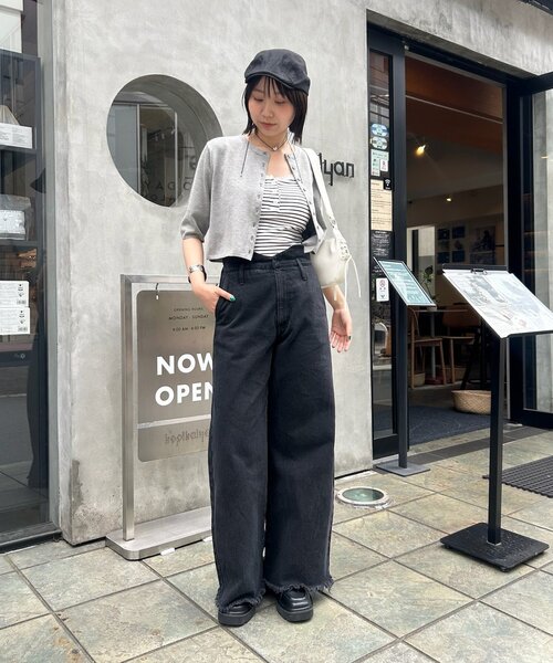 mystic ウェーブデニム　黒 ウェーブデニム（デニムパンツ）｜mystic（ミスティック）の