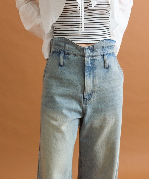 mystic ウェーブデニム　サイズ1 嬉しい4サイズ展開！】ウェーブデニム（デニムパンツ）｜mystic