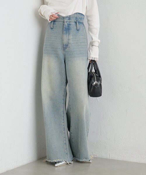セール】【新色グレーが登場！/嬉しい4サイズ展開！】ウェーブデニム