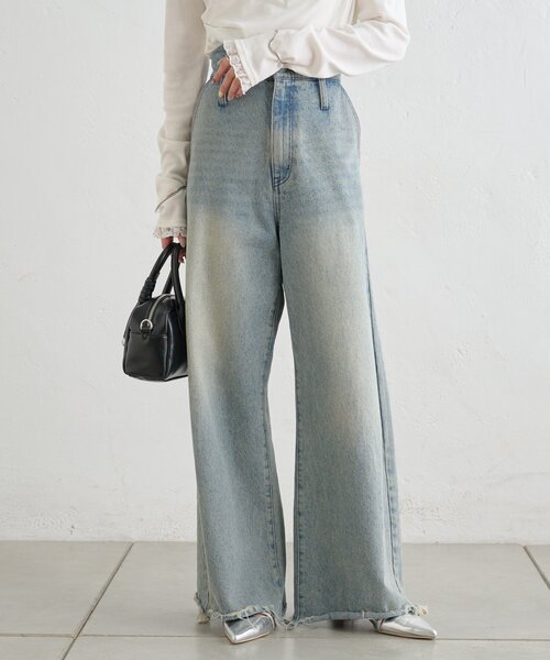 セール】【新色グレーが登場！/嬉しい4サイズ展開！】ウェーブデニム