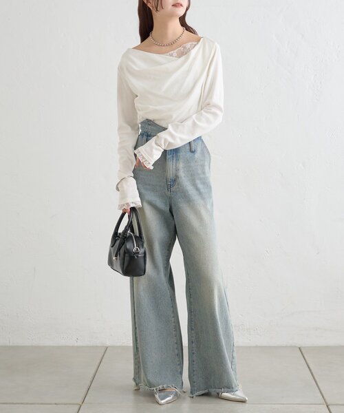 セール】【新色グレーが登場！/嬉しい4サイズ展開！】ウェーブデニム