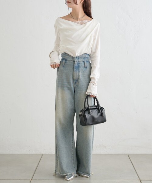 セール】【新色グレーが登場！/嬉しい4サイズ展開！】ウェーブデニム