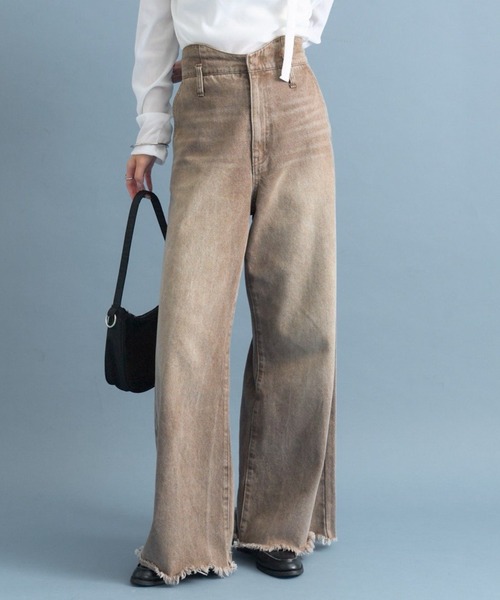 mystic（ミスティック）の「【新色グレーが登場！/嬉しい4サイズ展開！】ウェーブデニム（デニムパンツ・レディース・ブラウン/ブラック/ブルー/グレー・2/1/0/SHORT）」の7枚目の写真