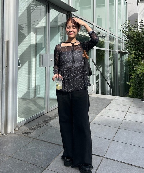 mystic（ミスティック）の「【新色グレーが登場！/嬉しい4サイズ展開！】ウェーブデニム（デニムパンツ・レディース・ブラウン/ブラック/ブルー/グレー・2/1/0/SHORT）」の17枚目の写真