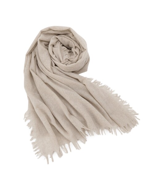 DRESSTERIOR(ドレステリア)の「ASAUCE MELER(アソースメレ)ファインラムエアリーソリッドウールストール(ストール/ショール・レディース・ベージュ/ブラウン系/ブラック/レッド系1・00)」の1枚目の写真