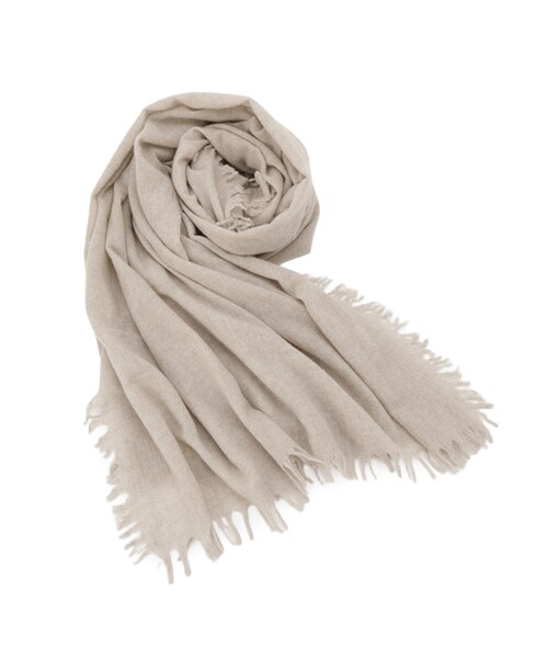 DRESSTERIOR(ドレステリア)の「ASAUCE MELER(アソースメレ)ファインラムエアリーソリッドウールストール(ストール/ショール・レディース・ベージュ/ブラウン系/ブラック/レッド系1・00)」の5枚目の写真