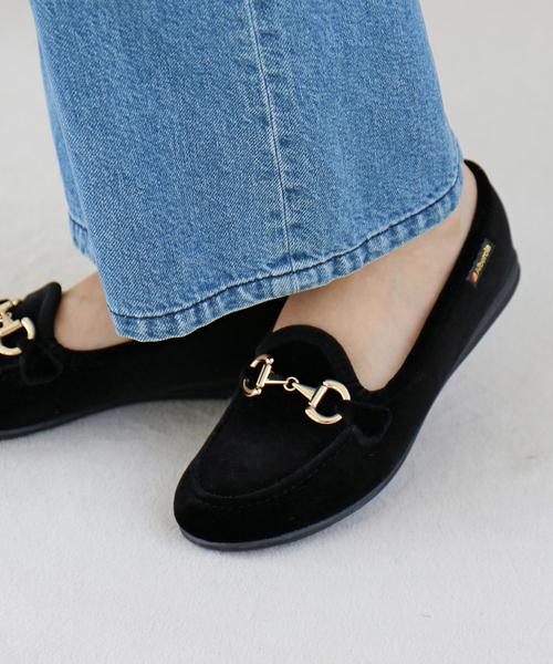 ALBEROLA（アルベローラ）の「【ALBEROLA / アルベローラ】ベロア ビットローファー / フラットシューズ（ローファー・レディース・ブラック/グレー・25/24/23/22）」の16枚目の写真