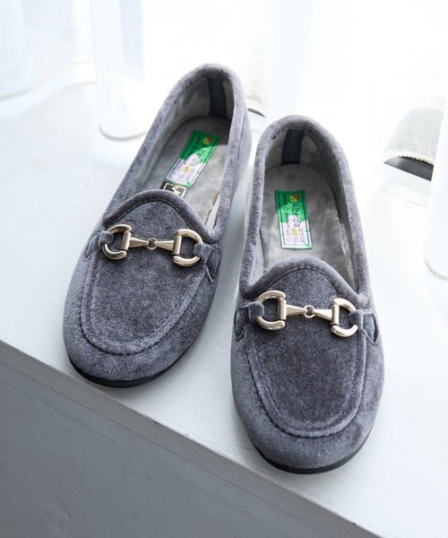 ALBEROLA（アルベローラ）の「【ALBEROLA / アルベローラ】ベロア ビットローファー / フラットシューズ（ローファー・レディース・ブラック/グレー・25/24/23/22）」の8枚目の写真