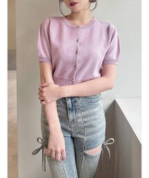 ★ルネ/Rene長袖カーディガン ショート丈 トップス ピンク系 ボレロ 38 René - Rene ルネ カーディガン ボレロ ショート丈 ベージュ