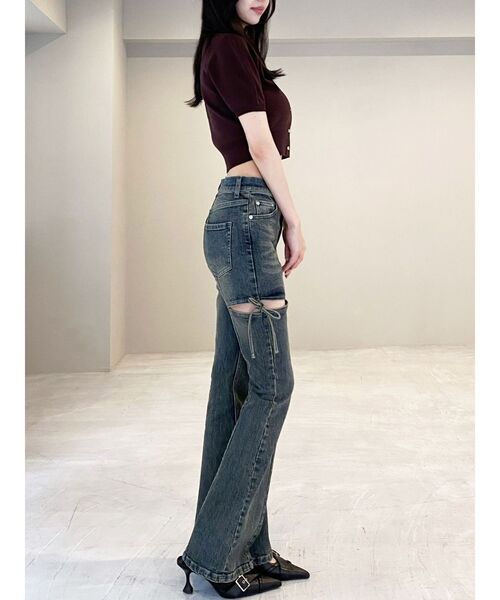 RESEXXY（リゼクシー）の「クルーネックハーフスリーブニットカーデ（カーディガン/ボレロ・レディース・ブラウン/ブラック/その他1/ピンク・FREE）」の14枚目の写真