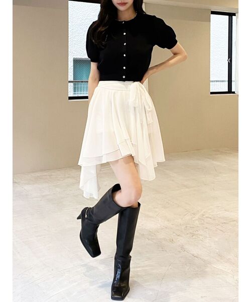 RESEXXY（リゼクシー）の「クルーネックハーフスリーブニットカーデ（カーディガン/ボレロ・レディース・ブラウン/ブラック/その他1/ピンク・FREE）」の18枚目の写真