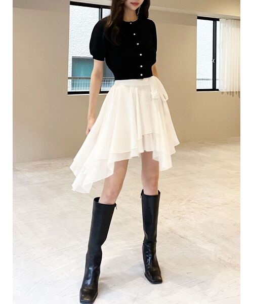 RESEXXY（リゼクシー）の「クルーネックハーフスリーブニットカーデ（カーディガン/ボレロ・レディース・ブラウン/ブラック/その他1/ピンク・FREE）」の19枚目の写真