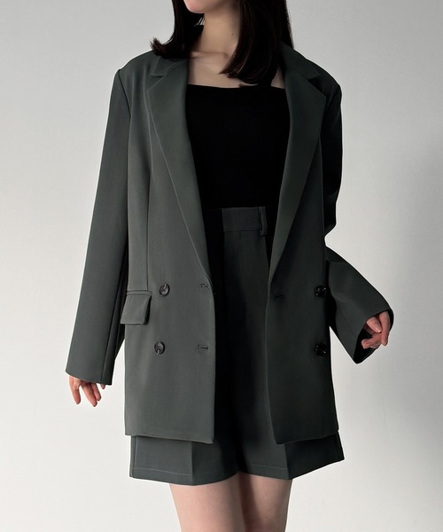 セール】バックリボンテーラードジャケット＋ショートパンツSET