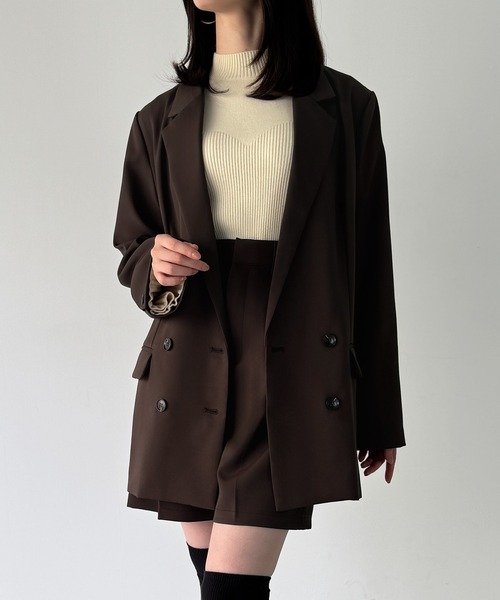 junoah(ジュノア)の「バックリボンテーラードジャケット+ショートパンツSET(セットアップ・レディース・チャコール/ダークブラウン/ブラック・SMALL/MEDIUM/LARGE)」の20枚目の写真