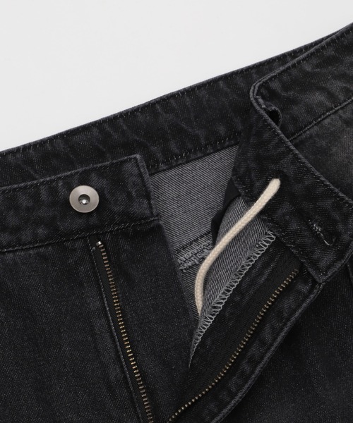 SHORT ROUND（ショートラウンド）の「SHORT ROUND/スウィッチングフレアデニムパンツ（デニムパンツ・メンズ・コバルトブルー/ブラック系3・LARGE/MEDIUM）」の7枚目の写真