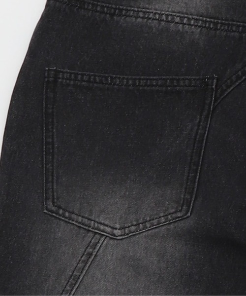 SHORT ROUND（ショートラウンド）の「SHORT ROUND/スウィッチングフレアデニムパンツ（デニムパンツ・メンズ・コバルトブルー/ブラック系3・LARGE/MEDIUM）」の10枚目の写真