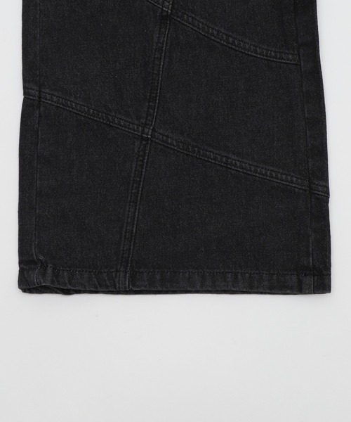 SHORT ROUND（ショートラウンド）の「SHORT ROUND/スウィッチングフレアデニムパンツ（デニムパンツ・メンズ・コバルトブルー/ブラック系3・LARGE/MEDIUM）」の11枚目の写真