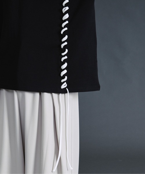 Ellno Loset(エルノロゼット)の「ステッチデザインスムースTシャツ(Tシャツ/カットソー・メンズ・ブラック/オフホワイト・SMALL/MEDIUM/LARGE)」の18枚目の写真