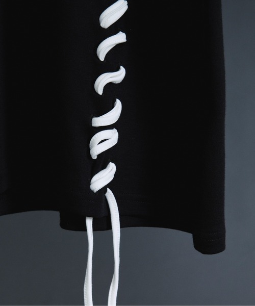 Ellno Loset(エルノロゼット)の「ステッチデザインスムースTシャツ(Tシャツ/カットソー・メンズ・ブラック/オフホワイト・SMALL/MEDIUM/LARGE)」の10枚目の写真