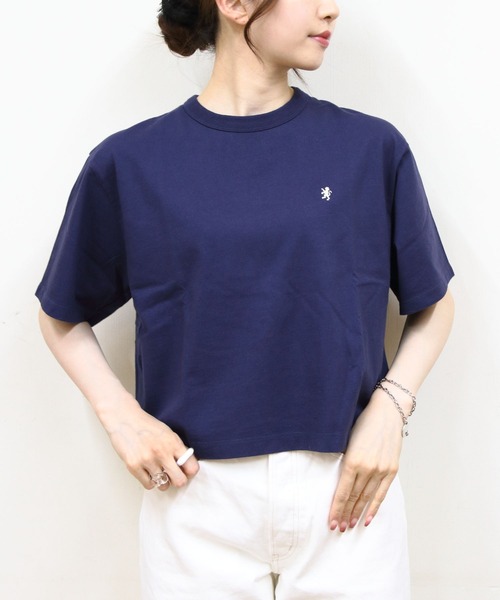 GYMPHLEX(ジムフレックス)の「Gymphlex/ジムフレックス クルーネックプルオーバー CREW NECK PULLOVER GY-C0489 CPJ(Tシャツ/カットソー・レディース・ブラウン/ネイビー/ナチュラル/チャコールグレー・14)」の4枚目の写真