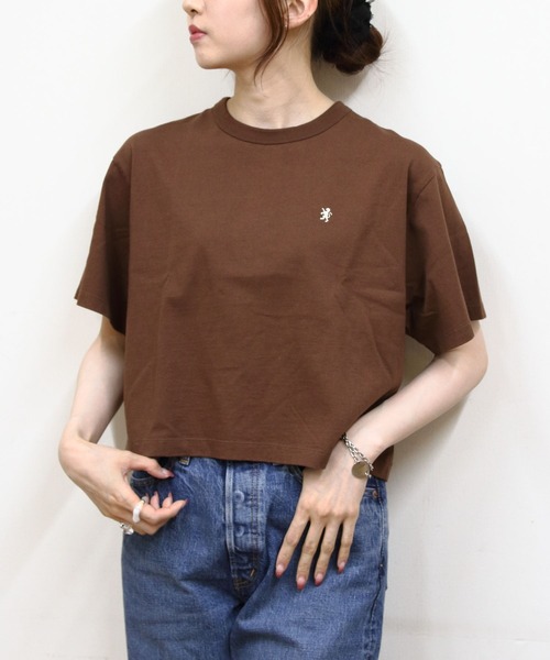 GYMPHLEX(ジムフレックス)の「Gymphlex/ジムフレックス クルーネックプルオーバー CREW NECK PULLOVER GY-C0489 CPJ(Tシャツ/カットソー・レディース・ブラウン/ネイビー/ナチュラル/チャコールグレー・14)」の2枚目の写真