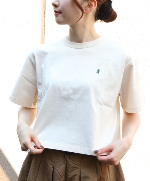 GYMPHLEX(ジムフレックス)の「Gymphlex/ジムフレックス クルーネックプルオーバー CREW NECK PULLOVER GY-C0489 CPJ(Tシャツ/カットソー・レディース・ブラウン/ネイビー/ナチュラル/チャコールグレー・14)」の12枚目の写真