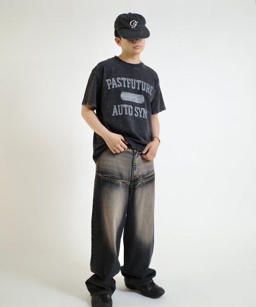 WHO'S WHO gallery(フーズフーギャラリー)の「【KOOKYN】 PASTFUTUREカレッジケミカルウオッシュTEE/3サイズ(Tシャツ/カットソー・レディース・チャコールグレー/グレー/アイボリー・LARGE/SMALL/MEDIUM)」の5枚目の写真
