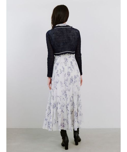 SNIDEL（スナイデル）の「ボレロシアーカーディガン（カーディガン/ボレロ・レディース・ネイビー/ピンク/アイボリー・F）」の12枚目の写真